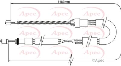 Cable Pull, parking brake APEC CAB1091