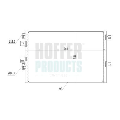 CONDENSATOR CLIMATIZARE HOFFER 991079