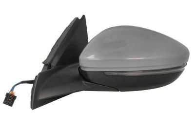 Zijspiegel Links (elektrisch, in reliëf, met verwarming, under-coated, met indicator, (en) version with led) past: LANCIA YPSILON L21  OPEL CORSA F  PEUGEOT 208 II 05.19-