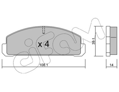 CIFAM 822-300-0 Тормозные колодки и сигнализаторы  для MAZDA 323 I (FA) 1.3