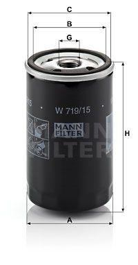 Масляный фильтр MANN-FILTER W 719/15 для CITROËN SM