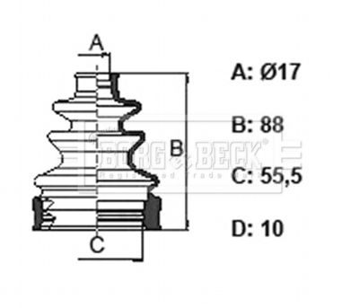 Bellow, drive shaft Borg & Beck BCB6365