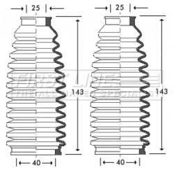 Bellow Kit, steering FIRST LINE FSG3260