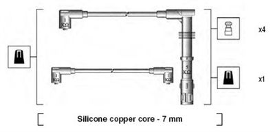 Комплект проводов зажигания MAGNETI MARELLI 941175150756 для VW SCIROCCO