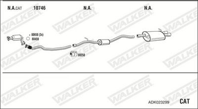 Изпускателна система WALKER ADK023299