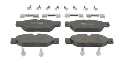 Remblokken set Voor (met remklauw geleidingsbouten  met veer), past: JAGUAR S-TYPE II, XJ 2.5-4.2 01.99-03.09
