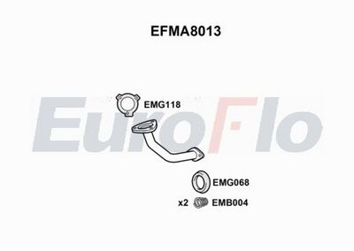EuroFlo Exhaust Pipe EFMA8013