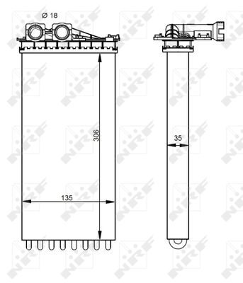 SCHIMBATOR CALDURA INCALZIRE HABITACLU NRF 54333 4