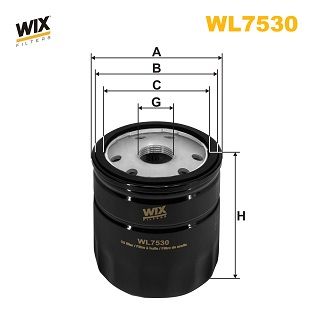 WIX FILTERS WL7530 Масляный фильтр  для CADILLAC  (Кадиллак Ац)