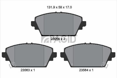 Zestaw klocków hamulcowych, hamulce tarczowe PAGID T3111N