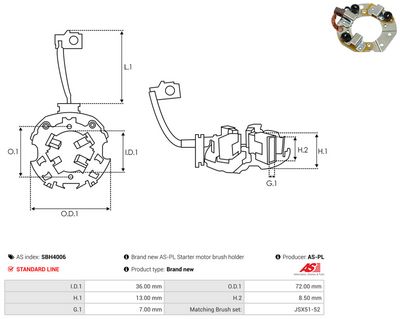 Vorschau Halter, Kohlebürsten Ansicht 2