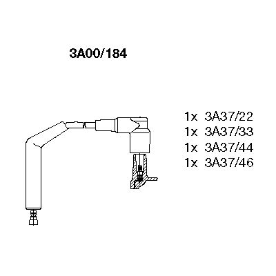 Комплект проводов зажигания BREMI 3A00/184 для FORD STREET KA