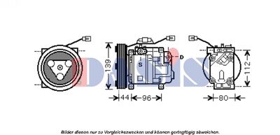 Компрессор, кондиционер AKS DASIS 851668N для MAZDA 323