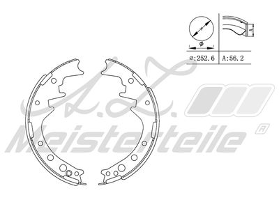 комплект спирачна челюст A.Z. Meisterteile AZMT-44-026-1413