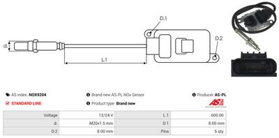 SENZOR NOX INJECTIE ADITIV AS-PL NOX9204 2