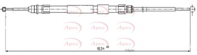 Cable Pull, parking brake APEC CAB1579