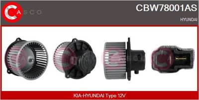 Вентилятор салона CASCO CBW78001AS для HYUNDAI TERRACAN