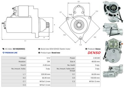 STARTER AS-PL S6140DENSO 4