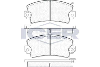 Комплект тормозных колодок, дисковый тормоз ICER 180052 для RENAULT 7