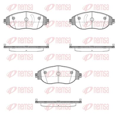 Zestaw klocków hamulcowych, hamulce tarczowe KAWE 147010