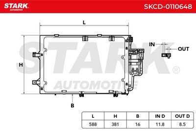 кондензатор, климатизация STARK SKCD-0110648