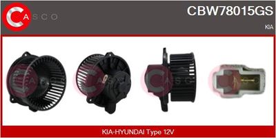 Вентилятор салона CASCO CBW78015GS для KIA PICANTO