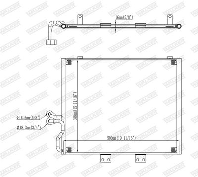 KONDENSATOR KLIMAANLAGE WALKER WCD00071 6