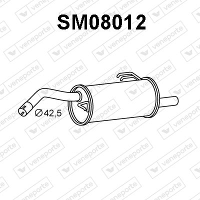 VENEPORTE SM08012 Глушитель выхлопных газов  для SMART FORFOUR (Смарт Форфоур)