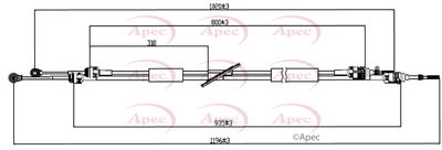 Cable Pull, manual transmission APEC CAB7033