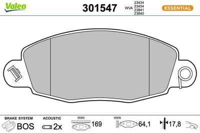 SET PLACUTE FRANA FRANA DISC VALEO 301547