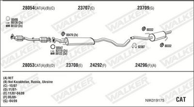 Изпускателна система WALKER NIK019175