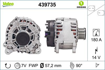 Генератор VALEO 439735 для VW TOUAREG