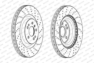 Brake disc Voor Links/Rechts past: MERCEDES GL (X166), GLE (C292), GLE (W166), GLS (X166), M (W166) 2.2D-3.5 06.11-10.19