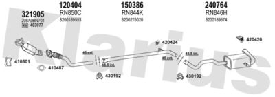 Układ wydechowy KLARIUS 720877E