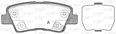 Комплект тормозных колодок, дисковый тормоз OPEN PARTS BPA1362.02 для SSANGYONG TIVOLI