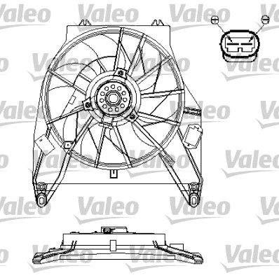 VALEO 696217 Вентилятор системы охлаждения двигателя  для RENAULT KANGOO (Рено Kангоо)