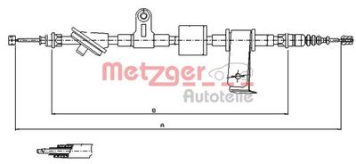 METZGER 12.0101 Трос ручного тормоза  для ALFA ROMEO 159 (Альфа-ромео 159)