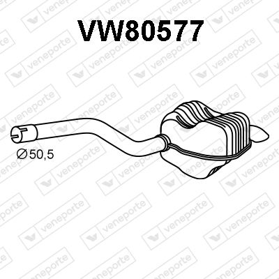 Глушитель выхлопных газов конечный VENEPORTE VW80577 для VW JETTA