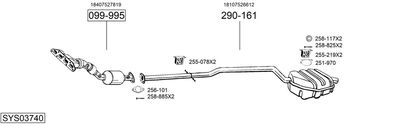 Изпускателна система BOSAL SYS03740