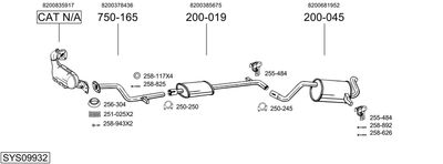 Układ wydechowy BOSAL SYS09932