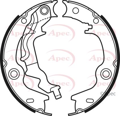 Brake Shoe Set, parking brake APEC SHU743