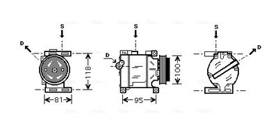 AVA QUALITY COOLING Kompressor, Klimaanlage (FTAK090)