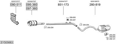 Układ wydechowy BOSAL SYS05683