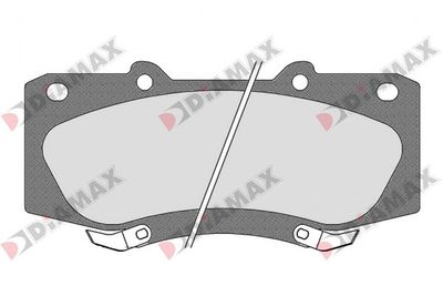DIAMAX N09594 Тормозные колодки и сигнализаторы для TOYOTA HILUX VII Пикап (_N1_, _N2_, _N3_) 3.0 D-4D 4WD (KUN26)