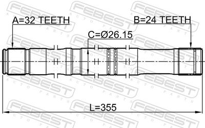 Приводной вал 0112-CDT220LH