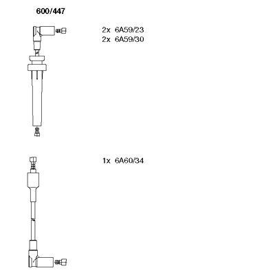 Комплект проводов зажигания BREMI 600/447 для CHRYSLER STRATUS