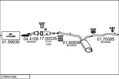 Układ wydechowy MTS CITR05790A020038