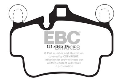 Комплект тормозных колодок, дисковый тормоз EBC Brakes DP92029 для PORSCHE 911