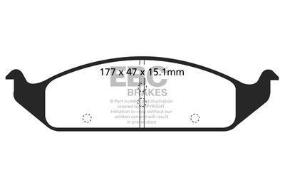 Комплект тормозных колодок, дисковый тормоз EBC Brakes DP21251 для CHRYSLER SEBRING