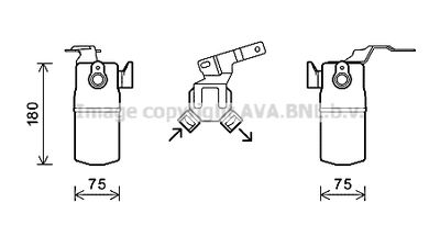 Осушитель, кондиционер AVA QUALITY COOLING AID345 для AUDI A8